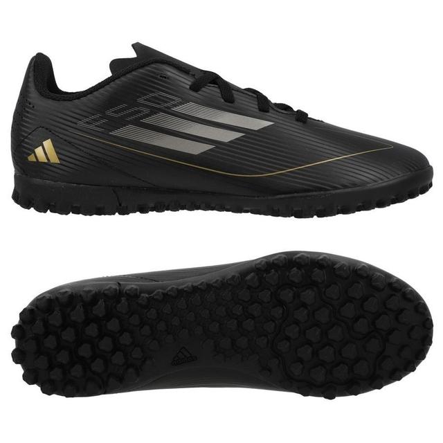 adidas F50 Club Tf Dark Spark - Core Black/iron Metal/gold Metallic Kids - Turf (Tf), size 30½ on Productcaster.