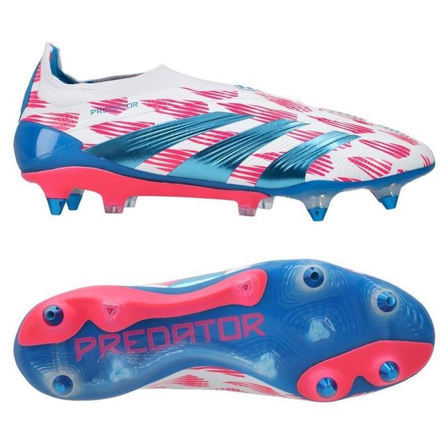 adidas Predator Elite Laceless Sg Reemergence - Footwear White/solar Blue/solar Pink - Soft Ground (Sg), size 40 on Productcaster.