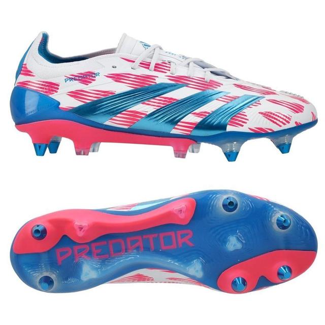 adidas Predator Elite SG Reemergence - Hvit/Blå/Rosa - Vått gress (SG), størrelse 46⅔ on Productcaster.