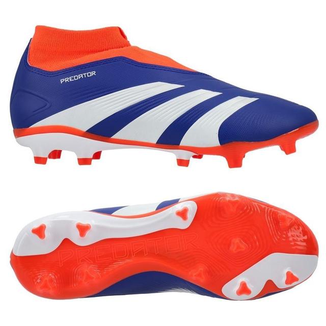 adidas Predator League Laceless Fg Advancement - Lucid Blue/footwear White/solar Red - Grass (Fg), size 44 on Productcaster.