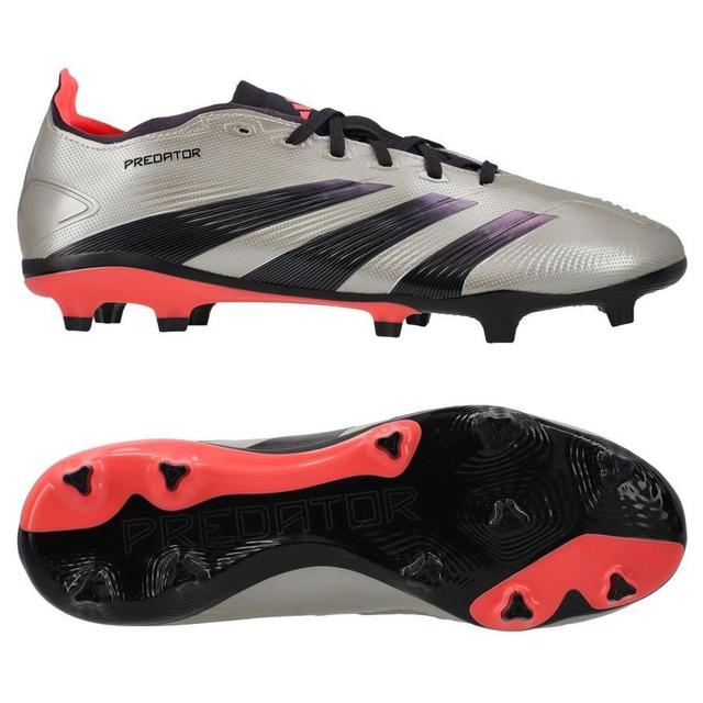 adidas Predator League Fg Vivid Horizon - Platin Metallic/aurora Black/turbo - Grass (Fg), size 36 on Productcaster.