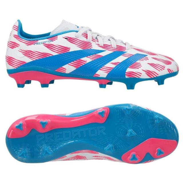 adidas Predator League Fg Reemergence - Footwear White/solar Blue/solar Pink Kids - Grass (Fg), size 36⅔ on Productcaster.