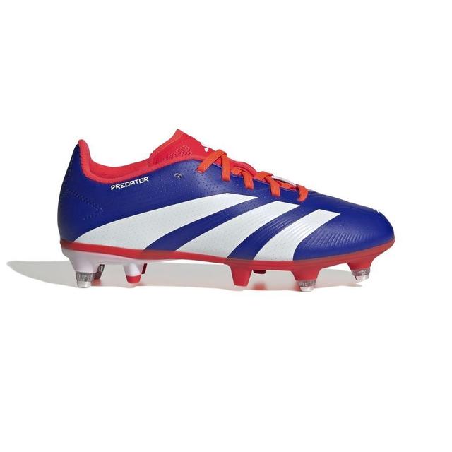 adidas Predator League Sock Sg Advancement - Lucid Blue/footwear White/solar Red Kids, size 36 on Productcaster.