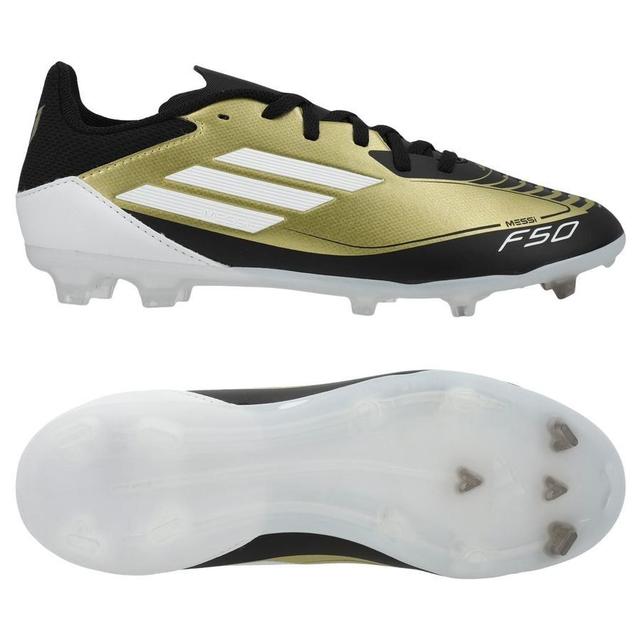 adidas F50 Messi League FG/AG Triunfo Dorado - Doré/Blanc/Noir Enfant - ['Herbe synthétique (AG)', 'Herbe naturelle (FG)'], pointure 32 on Productcaster.