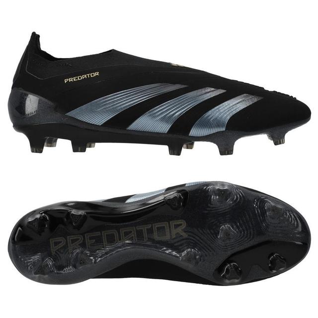 adidas Predator Elite Laceless Fg Dark Spark - Core Black/carbon/gold Metallic - Grass (Fg), size 36 on Productcaster.