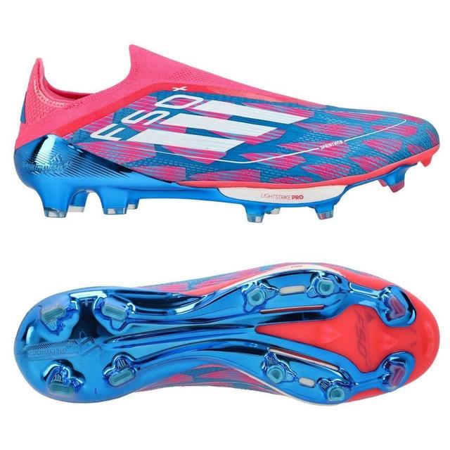 adidas F50 + FG Reemergence - Solar Blue/Footwear White/Solar Pink - Grass (FG), size 47⅓ on Productcaster.