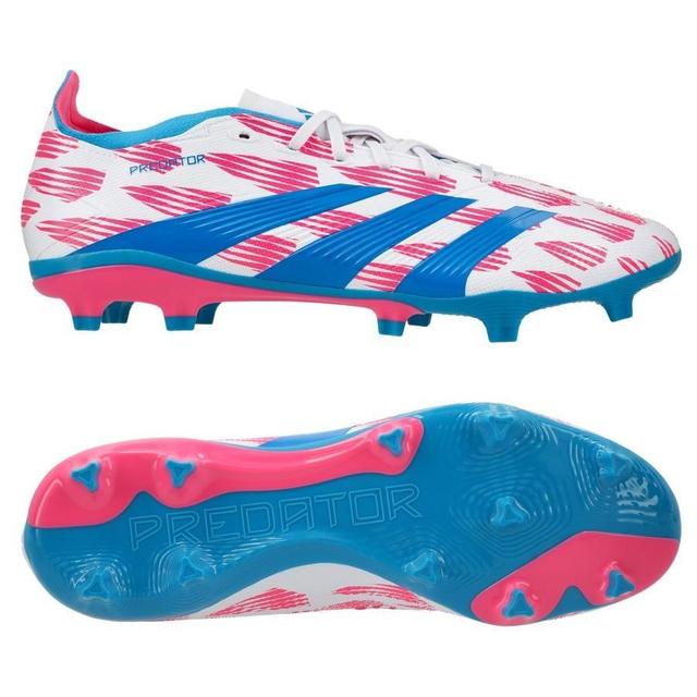 adidas Predator League Fg Reemergence - Footwear White/solar Blue/solar Pink - Grass (Fg), size 36⅔ on Productcaster.