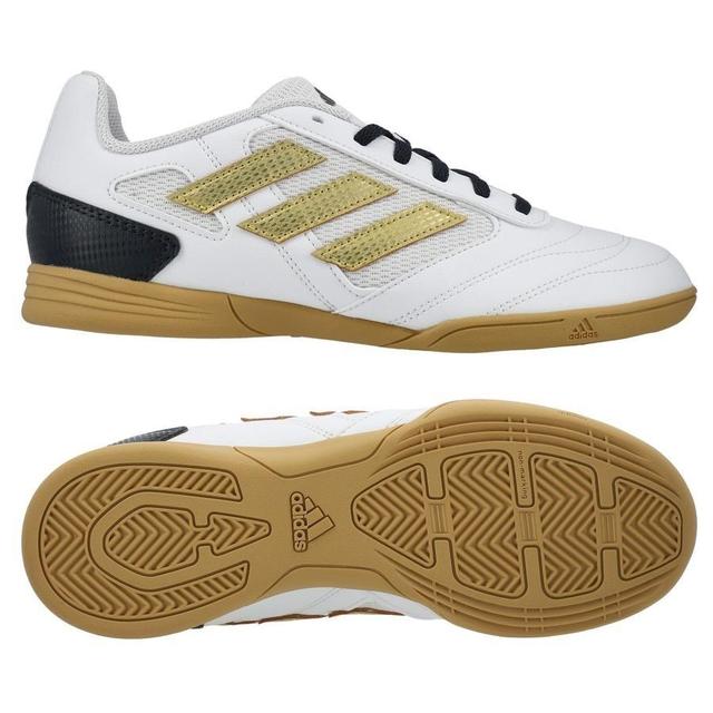 adidas Super Sala 2 Ic - Footwear White/gold Metallic/aurora Ink Kids - Indoor (Ic), size 28½ on Productcaster.