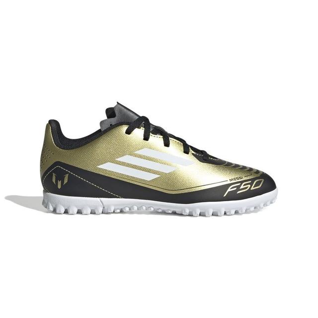 adidas F50 Messi Club TF Triunfo Dorado - Guld/Hvid/Sort Børn - Turf (TF), størrelse 38⅔ on Productcaster.