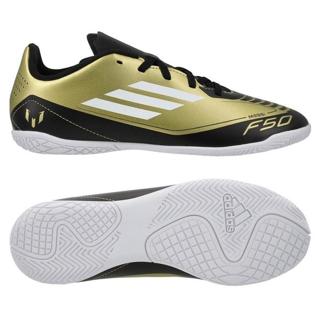 adidas F50 Messi Club In Triunfo Dorado - Gold Metallic/footwear White/core Black Kids, size 36 on Productcaster.