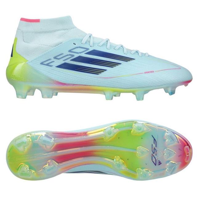 adidas F50 Elite Mid Fg Stellar Icon - Almost Blue/semi Lucid Blue/semi Solar Yellow Women - Grass (Fg), size 42 on Productcaster.