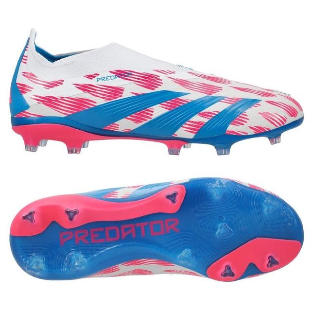 adidas Predator Elite Laceless Fg Reemergence - Footwear White/solar Blue/solar Pink Kids - Grass (Fg), size 28½ on Productcaster.