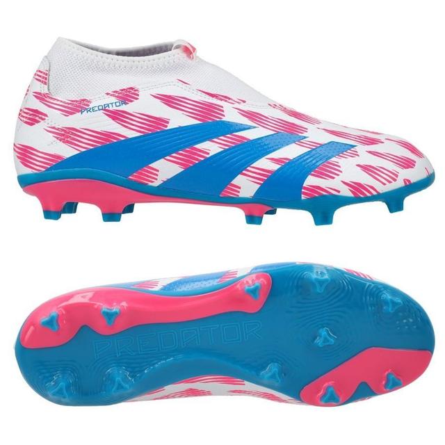 adidas Predator League Laceless FG Reemergence - Vit/Blå/Rosa Barn - Gräs (FG), storlek 29 on Productcaster.