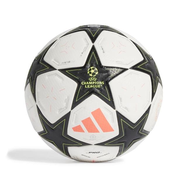 adidas Football Pro Champions League 2024/25 Match Ball - White/black/platin Metallic/solar Yellow, size Ball SZ. 5 on Productcaster.