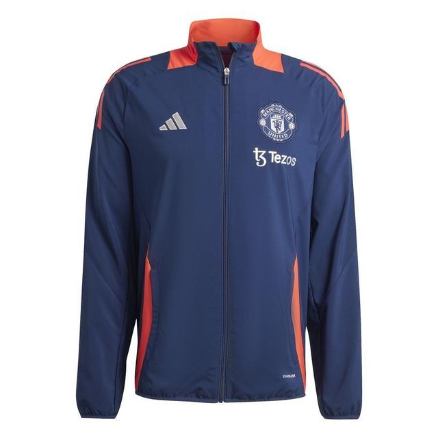 Manchester United Training Jacket Presentation Tiro 24 - Night Indigo/bright Red - adidas, size XX-Large on Productcaster.