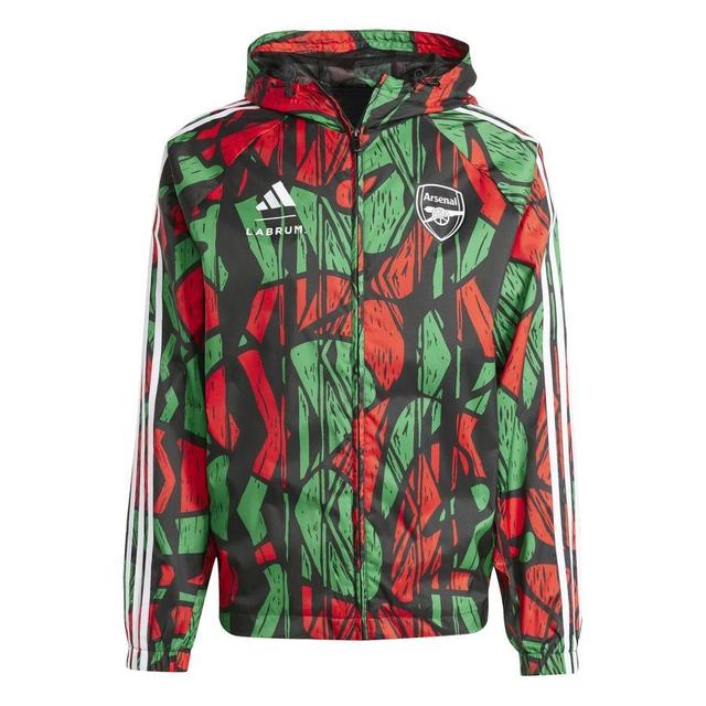 Arsenal Windbreaker Szn - Green/red/black - adidas, size X-Small on Productcaster.