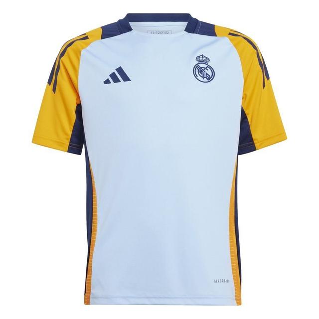 Real Madrid Training T-shirt Tiro 24 - Glow Blue/crew Orange/team Navy Kids - adidas, size 140 cm on Productcaster.