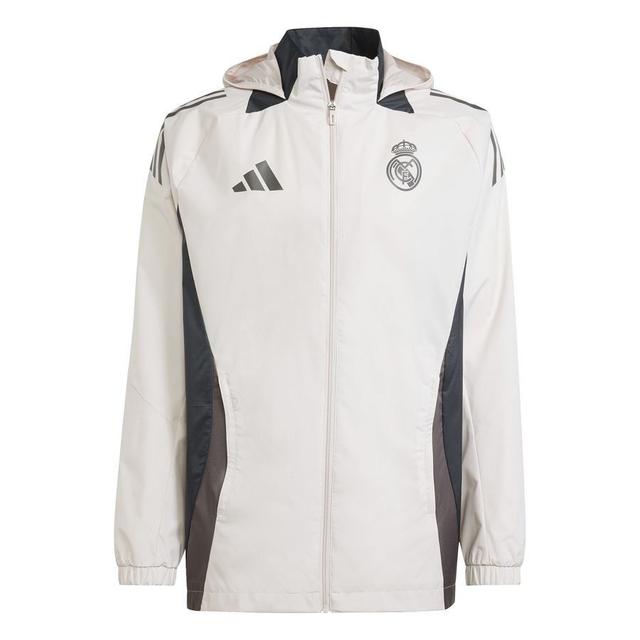 Real Madrid Jacket Tiro 24 All Weather Eu - Putty Mauve/dark Grey/charcoal Heather - adidas, size X-Large on Productcaster.