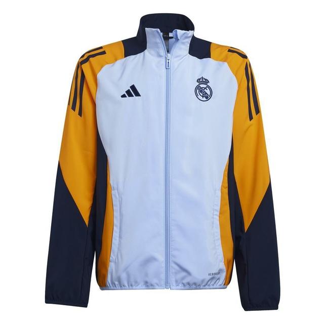 Real Madrid Training Jacket Presentation Tiro 24 - Glow Blue/crew Orange/team Navy Kids - adidas, size 140 cm on Productcaster.