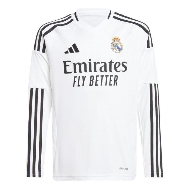 Real Madrid Home Shirt 2024/25 Kids Long Sleeves - , size ['128 cm'] on Productcaster.