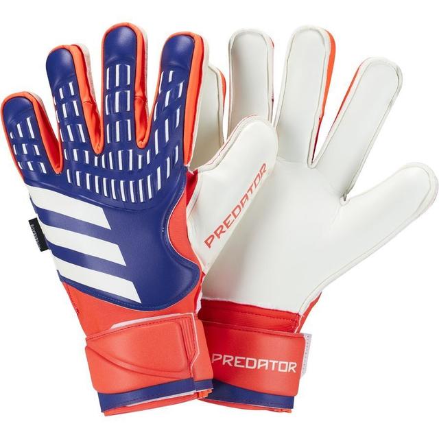 adidas Goalkeeper Gloves Predator Match Fingersave Advancement - Lucid Blue/solar Red/white, size 8½ on Productcaster.