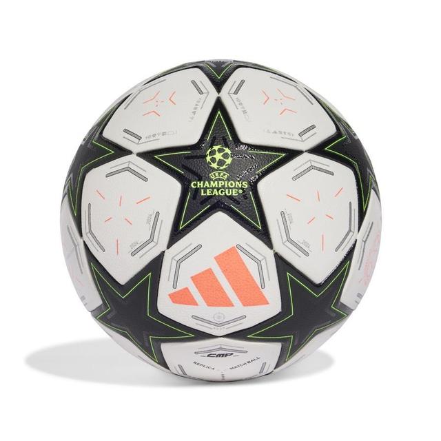 adidas Football Competition Champions League 2024/25 - White/black/platin Metallic/solar Yellow, size Ball SZ. 5 on Productcaster.