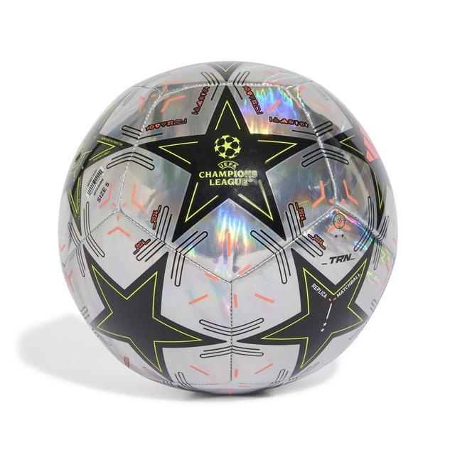 adidas Football Training Foil Champions League 2024/25 - Platin Metallic/black/solar Yellow, size Ball SZ. 4 on Productcaster.