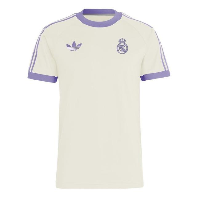 Real Madrid T-shirt Og 3-stripes - Wonder White/magic Lilac - adidas, size Medium on Productcaster.