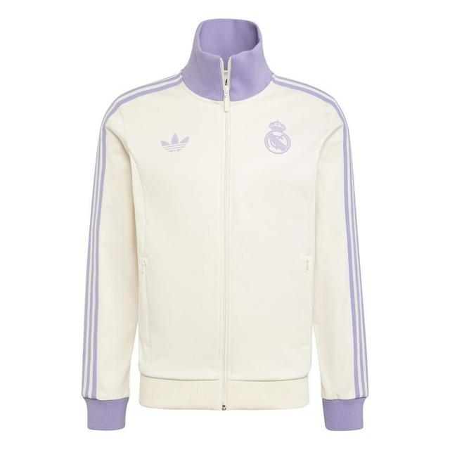 Real Madrid Track Top Og Beckenbauer - Wonder White/magic Lilac - adidas, size Large on Productcaster.