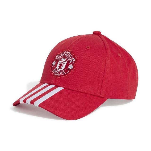 Manchester United Baseball Cap - Rood/wit - adidas, maat One Size on Productcaster.