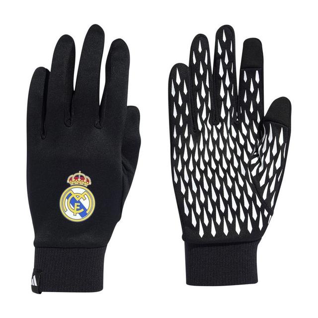 Real Madrid Player Gloves - Black/white - adidas, size Medium on Productcaster.