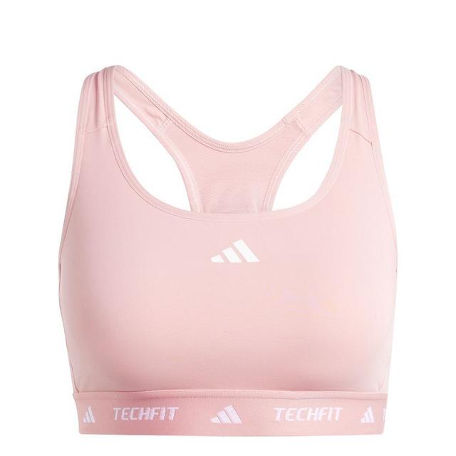 adidas Sports Bra Techfit Medium Support - Semi Pink Glow Women, size L C-D on Productcaster.