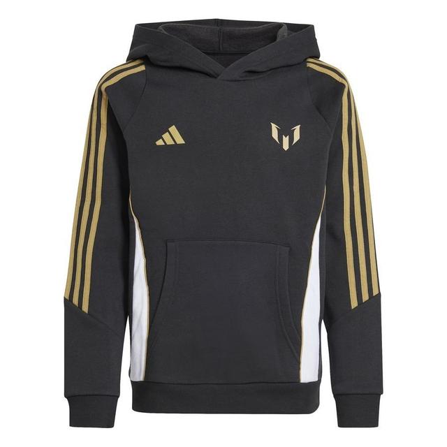 adidas Hoodie Messi Triunfo Dorado - Black/metallic Gold/white Kids, size 116 cm on Productcaster.