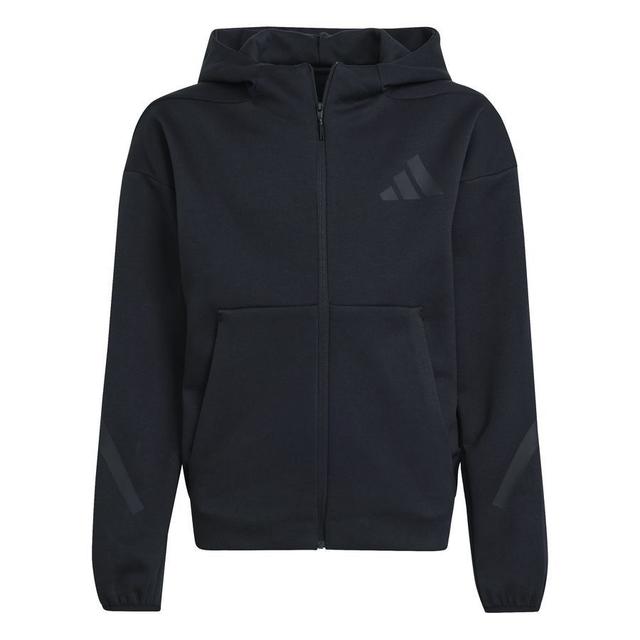 adidas Hoodie Z.N.E. Full Zip - Black Kids, size 140 cm on Productcaster.