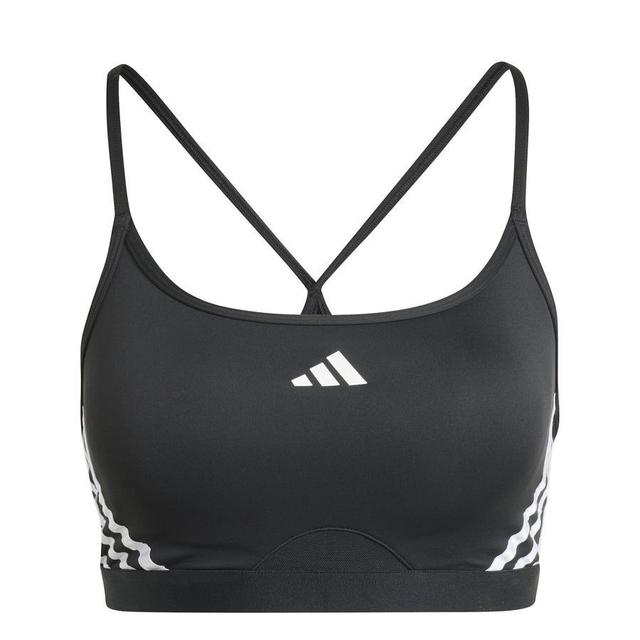 adidas Sports Bra Aeroreact 3-stripes - Black/white Women, size Large on Productcaster.