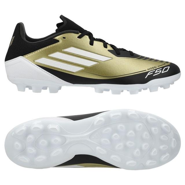 adidas F50 Messi League 2g/3g Ag Triunfo Dorado - Gold Metallic/footwear White/core Black - Artificial Grass (Ag), size 47⅓ on Productcaster.