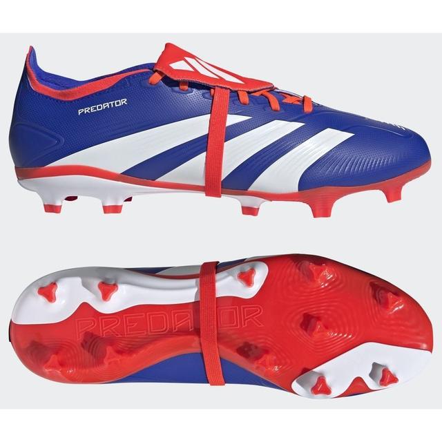 adidas Predator League Fold-over Tongue Fg Advancement - Lucid Blue/footwear White/solar Red - Grass (Fg), size 44 on Productcaster.