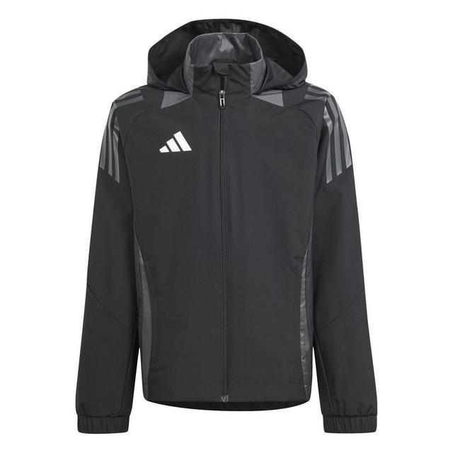 adidas Trainingsjas Tiro 24 All Weather - Zwart/grijs Kids, maat 128 cm on Productcaster.