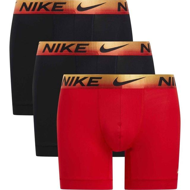 Nike Boxer Shorts 3-pack - Black/university Red/metallic Gold, size Medium on Productcaster.