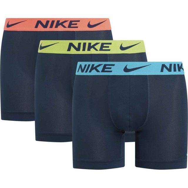 Nike Boxer Shorts Dri-fit Advanced Micro 3-pack - Navy/cyber Yellow/dusty Cactus/hot Punch, size Large on Productcaster.