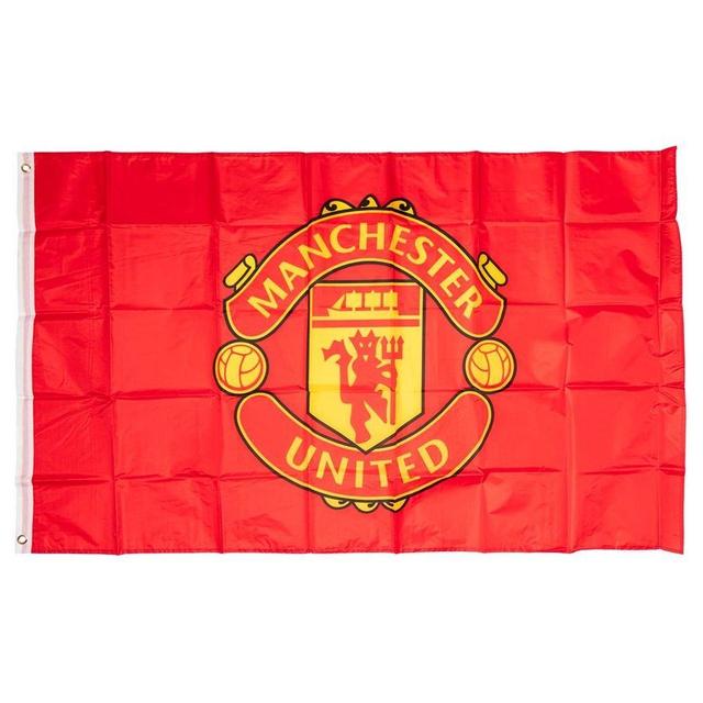 Manchester United Flag Core Logo - Red - Taylors Merchandise, size One Size on Productcaster.