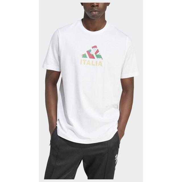 adidas Italy Football Fan Graphic Tee, storlek Medium on Productcaster.