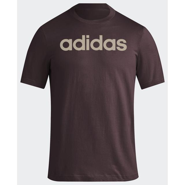 adidas Essentials Single Jersey Linear Embroidered Logo Tee, storlek ['Medium'] on Productcaster.