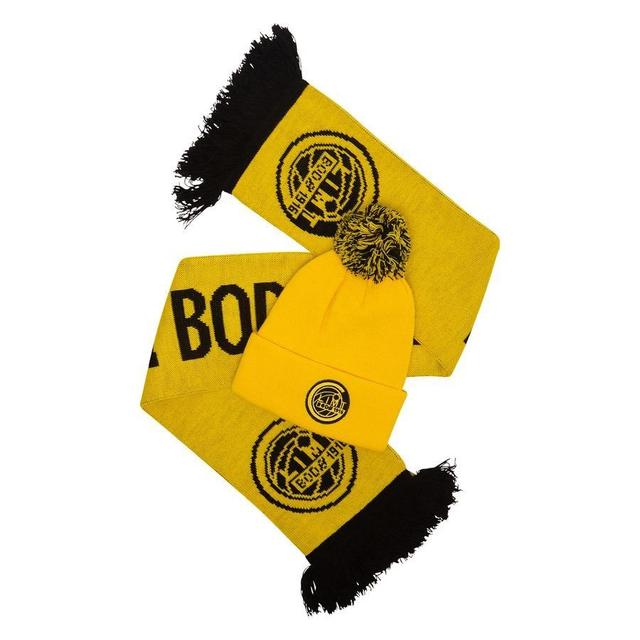 FK Bodø/Glimt Halstørklæde/Hue Sæt - Sort/Gul Børn, størrelse One Size on Productcaster.