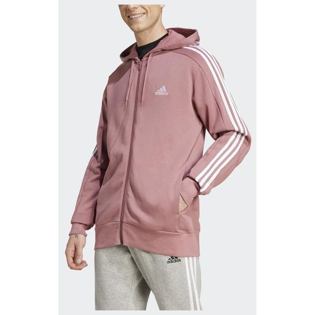 adidas Essentials French Terry 3-stripes Full-zip Hoodie, størrelse Large on Productcaster.