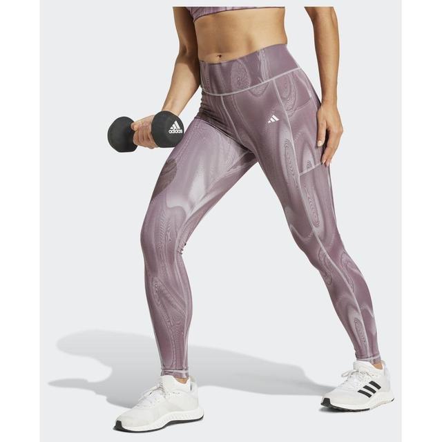 adidas Optime Full-length Print Tights, størrelse XX-Large on Productcaster.