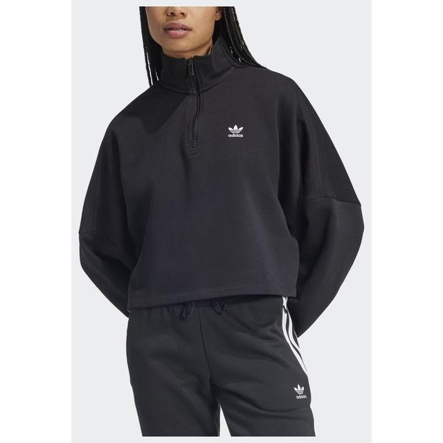 adidas Original Essentials 1/2 Zip Fleece Sweatshirt, størrelse X-Small on Productcaster.