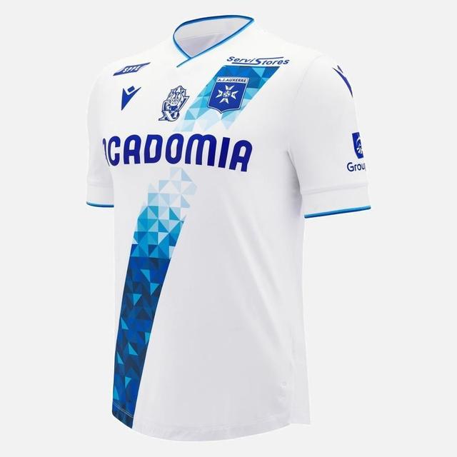 Aj Auxerre Home Shirt 2024/25 - Macron, size X-Large on Productcaster.