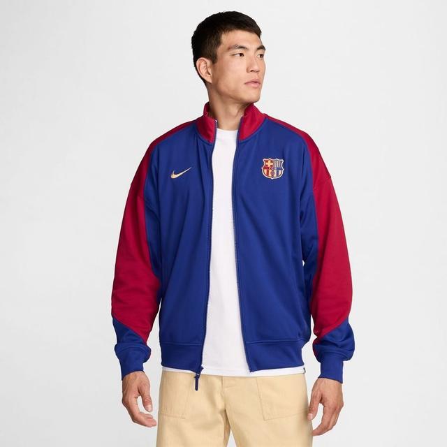 Barcelona Training Jacket Academy Pro Anthem - Deep Royal Blue/noble Red/club Gold - Nike, size Large on Productcaster.