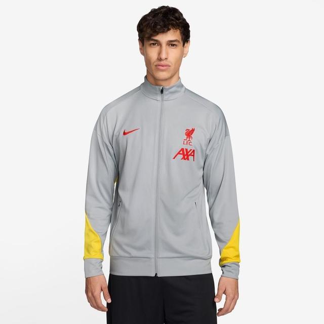 Liverpool Track Jacket Dri-fit Academy Pro 3. - Smoke Grey/chrome Yellow/global Red - Nike, size Large on Productcaster.